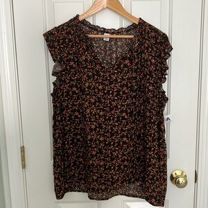 NWT fall floral Old Navy top